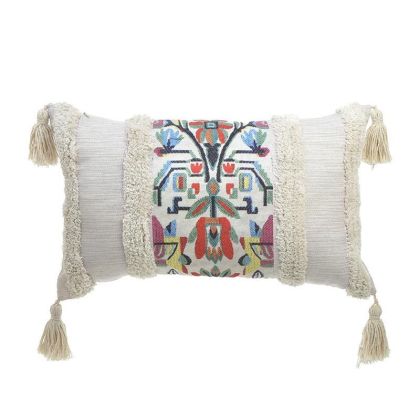 FABRIC CUSHION WITH FLASHES MULTICOLOR 30X50