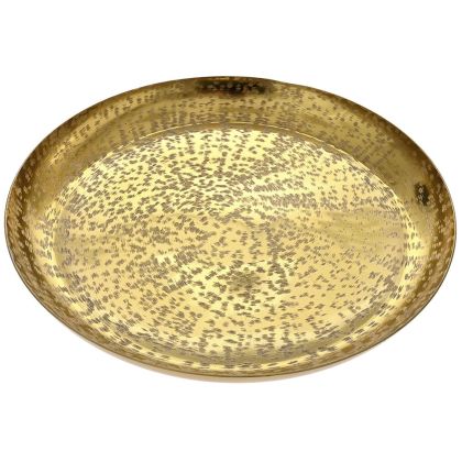 GOLD METAL ROUND PLATE 40CM
