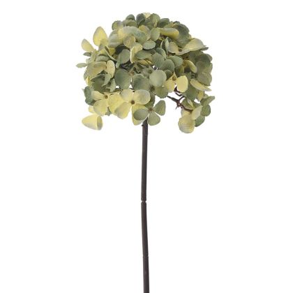 Изкуствено цвете зелена хортензия d15 54см