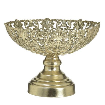 METAL PERFORATED FOOTED BOWL GOLDEN Φ33X24