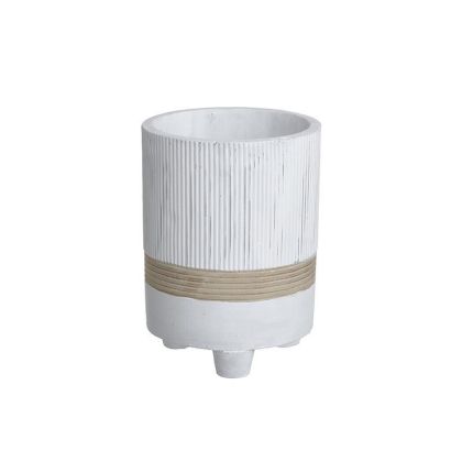 Керамична ваза бяла/натурална φ12x16