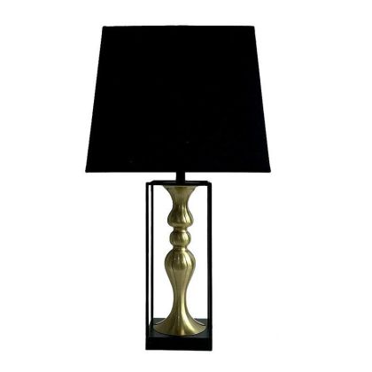 Метална нощна лампа цвят златен/черен Φ33X62