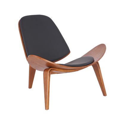 Стол Vilma цвят черен/орех 90x73x75cm