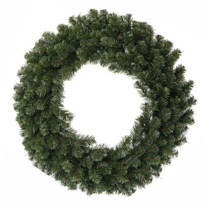  GREEN PVC CHRISTMAS WREATH 90CM