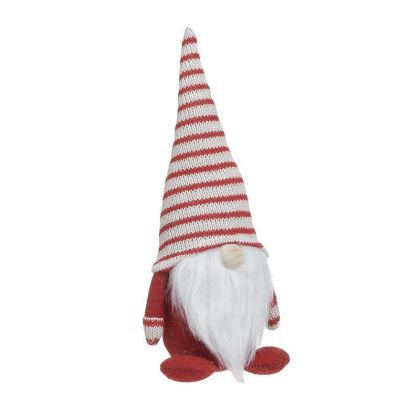 WOODEN/FABRIC SANTA RED/WHITE 11X8X25