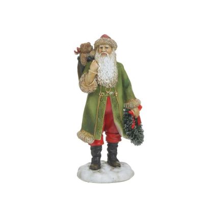 Дядо Коледа в зелено φ7x15 см