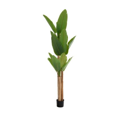 ARTIFICIAL RAVENALA PLANT WITH 23 LEAVES IN PLASTIC POT 260CM