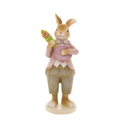 EASTER RESIN BUNNY PLAYING QUITAR 7X5X15CM