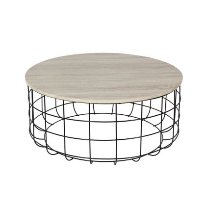 LIVING ROOM TABLE 521 METAL WITH MDF SONOMA 80cm