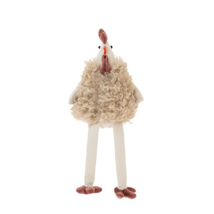 POLYESTER CHICKEN WITH LONG LEGS 14X31CM