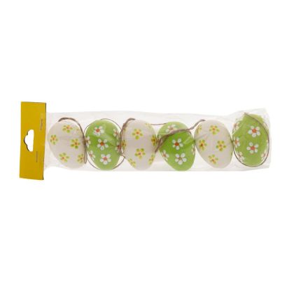 SET 6 EASTER EGG ORNAMNETS 6CM