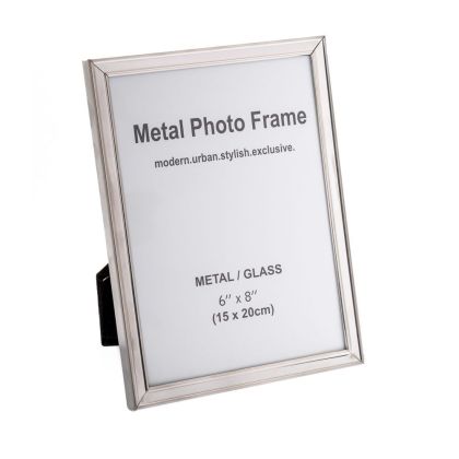 SILVER METAL PHOTO FRAME 15X20CM