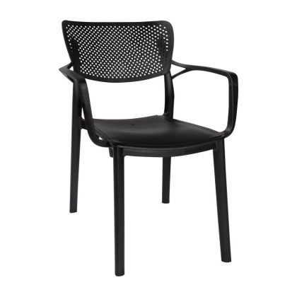 Градински стол Bellini черен цвят 54.5x53x84cm