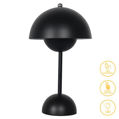 Настолна лампа Creative LED черен цвят D18x30cm