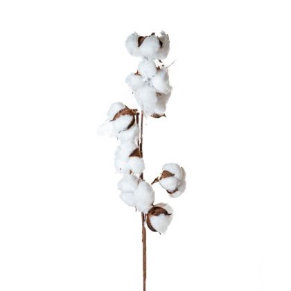 BROWN BRANCH X3 WITH 8 COTTON BALLS 83CM