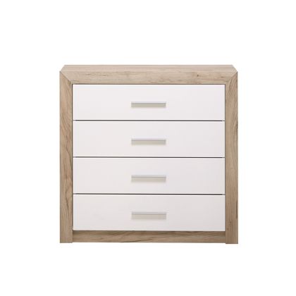 CHEST OF DRAWERS Etna 4F Gray Oak - White Lacquer 93*35*90.5
