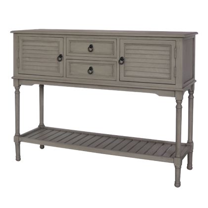 CONSOLE WITH 2 DRAWERS + 2 PORTS Classic 120*40*81 SAVANNAH GRAY JOF