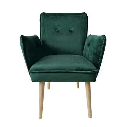 Fabric armchair with buttons green 63*64*84