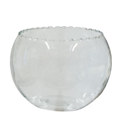 GLASS CUP TRANSPARENT BALL - 13.5x12.5cm