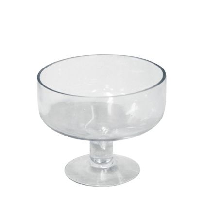 GLASS DECORATIVE CUP - WITH LEG 19.5x16cm