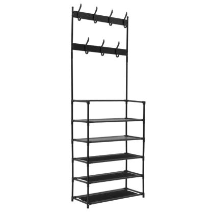 Hanger-shoe rack Sbern Inart black metal 62x29x170cm