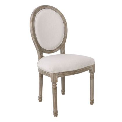 JAMESON K/D Living Room Dining Chair, Decape, Ecru Fabric Ε752,1Κ