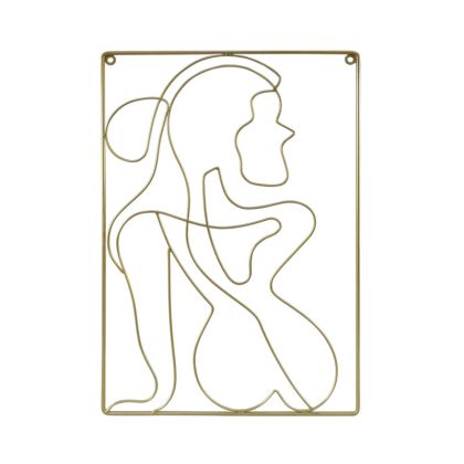METAL FRAME WOMEN'S SILHOUETTE GOLD - 30x45cm