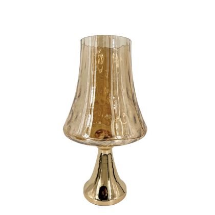 METAL/GLASS VASE GOLD LAMP - Φ24.5x45.5cm