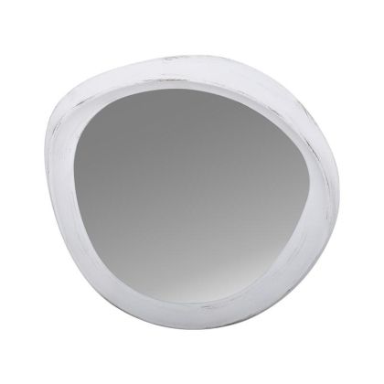 Wall mirror FL6112 in white color, size 57x6x57cm