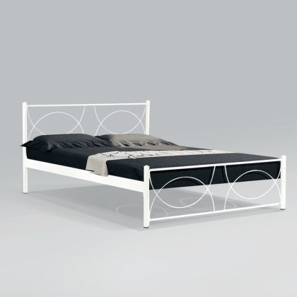 Бежово метално легло William, размери 110x200 см