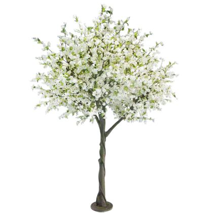 Бяло дърво японска вишна с цветчета с основа - y300 см