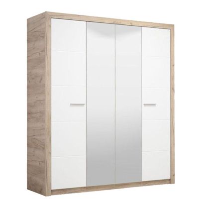 Гардероб Astor 4K2O Gray Oak - White Lacquer 179.5*55.5*204