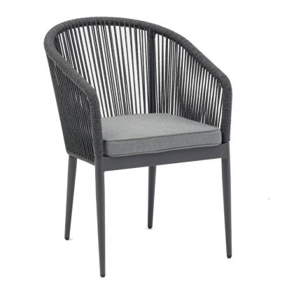 Градински стол Altina в сив цвят, 57x62x81 см