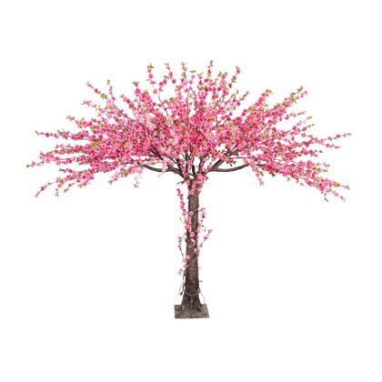 Дърво с разцъфнали прасковени цветове - 200см