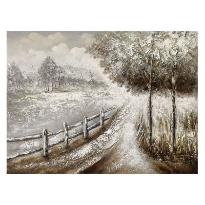 Картина платно дървета на пътека с ограда 80x60 см