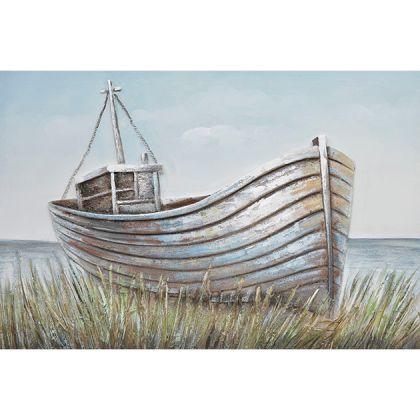 Картина платно Рибарска лодка (3D) 70x100x3 см