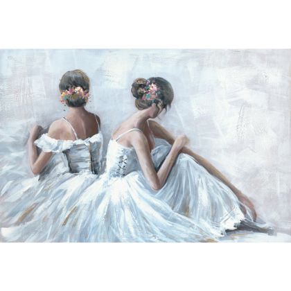 Картината на платно 'Балерини гръб към гръб' - размери 120x80 см