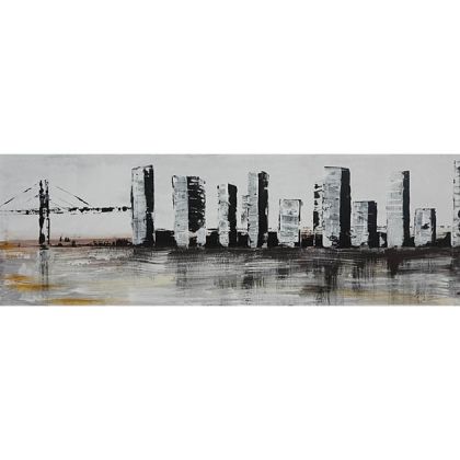 Картината на платно Градско мостче - размери 112x37 см