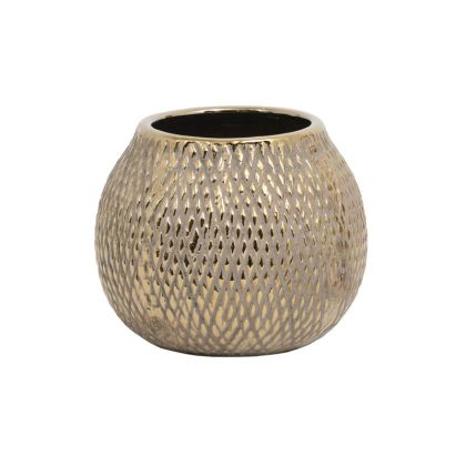 Керамична ваза Dot златен цвят 12.5см