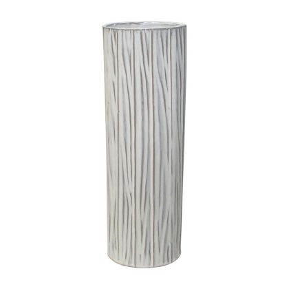 Керамична ваза бял цвят 14.4x10x45см