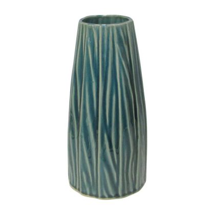 Керамична ваза зелен цвят 14.2x14.2x28.7см