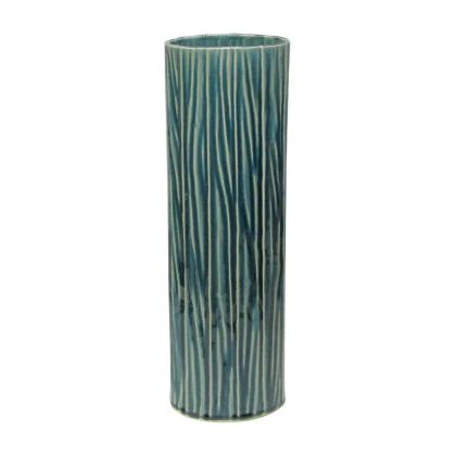 Керамична ваза зелен цвят 14.4x10x45см
