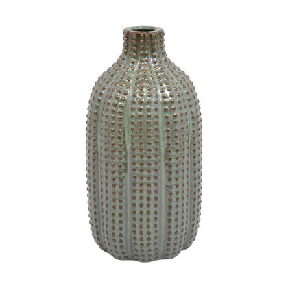 Керамична ваза зелен цвят 16x16x32см
