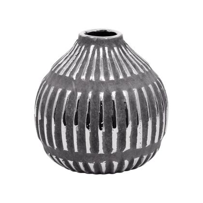 Керамична ваза сребърен цвят 16x16x16см