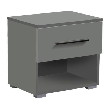 Комплект/2 нощни шкафчета Tomy 2No1F в сив цвят - 44.5x33.5x42.5 см