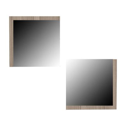 Комплект/2 стенни огледала Charles в цвят сив дъб - 60x60 см