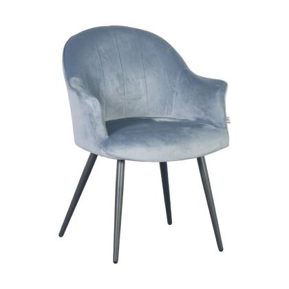 Кресло син текстил, размери 65x65x83 см