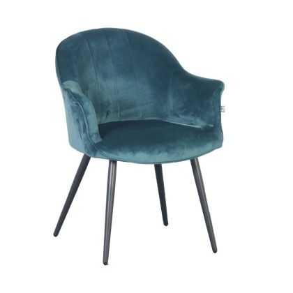 Кресло текстил цвят петрол размери 65x65x83 см
