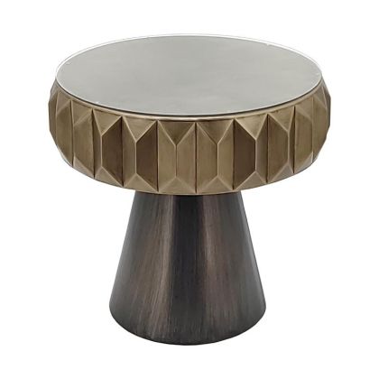 Кръгла метална маса за хол Best Bronze с диаметър 62 см