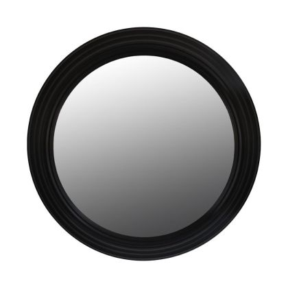 Кръгло стенно огледало 2337 в черен цвят, 75 см